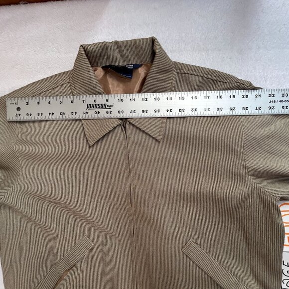 Vintage Sunderland Of Scotland Mens Herringbone Zip Up Bomber Jacket Large Brown - Picture 7 of 11